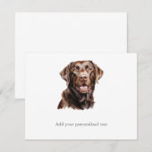 Chocolate Labrador Retriever Note Card Notitiekaartje (Voorkant / Achterkant)