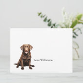 Chocolate Labrador Retriever Notitiekaart (Staand voorkant)