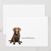 Chocolate Labrador Retriever Notitiekaart (Voorkant / Achterkant)