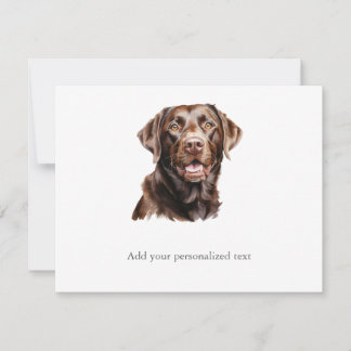 Chocolate Labrador Retriever Notitiekaart Notitiekaartje