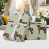 Chocolate Labrador Retriever Schattige Lab Hondenp Cadeaupapier