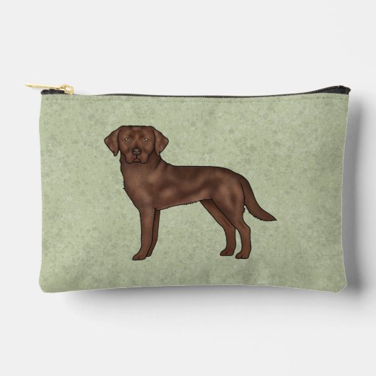 Chocolate Labrador Retriever Schattigee Cartoon La Etui (Voorkant)