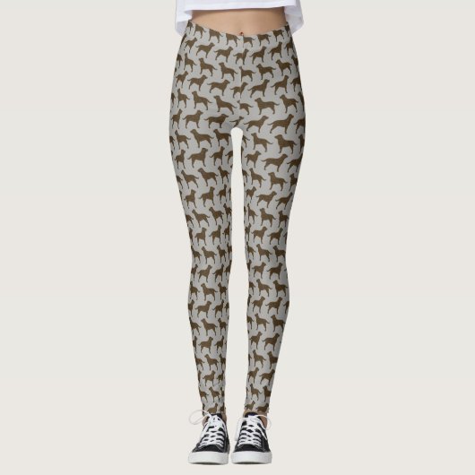Chocolate Labrador Retrievers | Lab Silhouettes Leggings (Voorkant)
