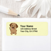 Chocolate Labrador Return Address Labels (Insitu)