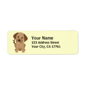 Chocolate Labrador Return Address Labels (Voorkant)