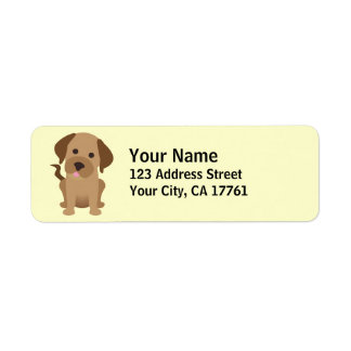Chocolate Labrador Return Address Labels