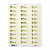 Chocolate Labrador Return Address Labels (Full Sheet)