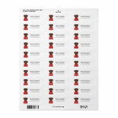 Chocolate Labrador Return Address Labels (Full Sheet)