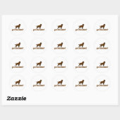 Chocolate Labrador Ronde Sticker (Vel)