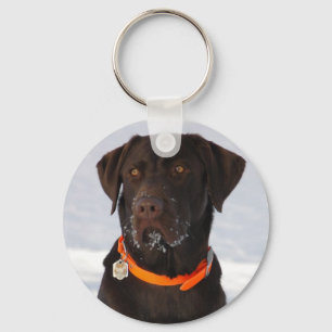 Chocolate Labrador Sleutelhanger