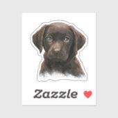 Chocolate Labrador Sticker (Vel)