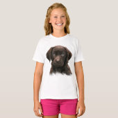 Chocolate Labrador T-shirt (Voorkant volledig)
