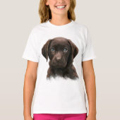 Chocolate Labrador T-shirt (Voorkant)