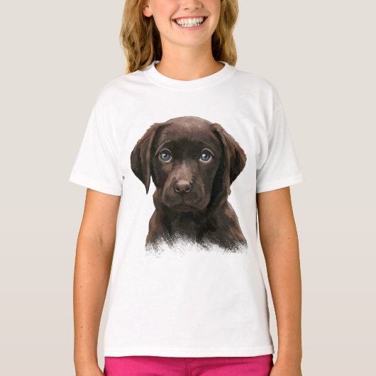 Chocolate Labrador T-shirt (Voorkant)