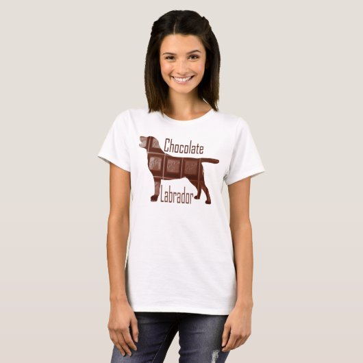 Chocolate Labrador T-shirt (Voorkant volledig)