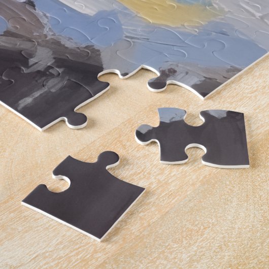 Chocolate Labrador Tangled in Christmas Lights Legpuzzel (Zijkant)