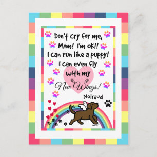 Chocolate Labrador Trotting Memorial Briefkaart