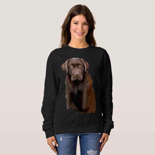 Chocolate Labrador Trui (Voorkant volledig)