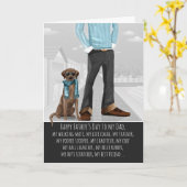 Chocolate Labrador uit de Dog-Vaderdag Kaart (Gele Bloem)