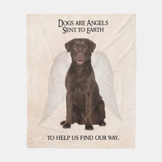 Chocolate Labs zijn Angels Fleece Blanket (Voorkant)