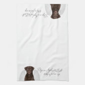 Chocolate Labs zijn Angels Kitchen Towel Theedoek (Verticaal)