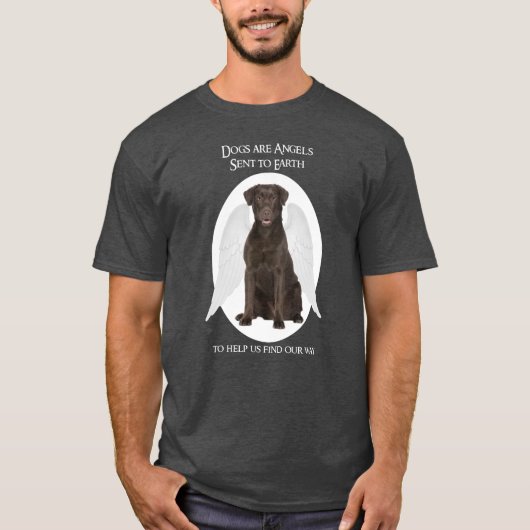 Chocolate Labs zijn Angels T-shirt (Voorkant)