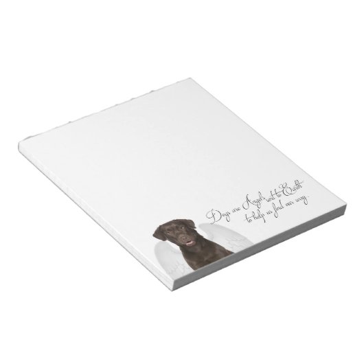 Chocolate Labs zijn Engelen Note Pad Notitieblok (Schuin)