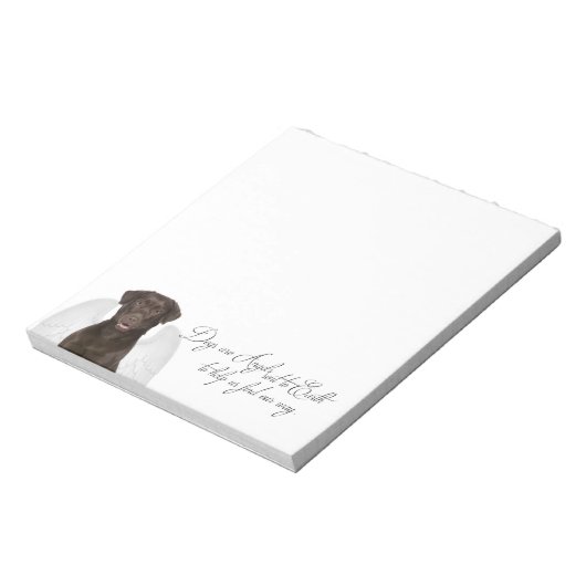 Chocolate Labs zijn Engelen Note Pad Notitieblok (Linkerzijde)