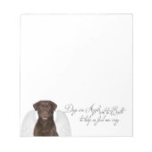 Chocolate Labs zijn Engelen Note Pad Notitieblok (Voorkant)