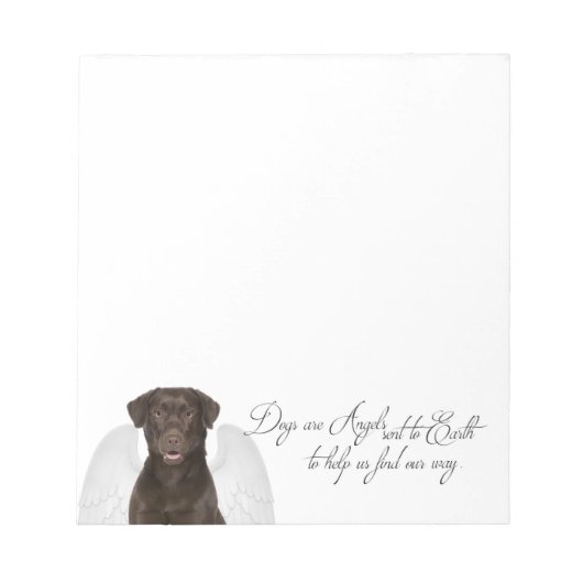 Chocolate Labs zijn Engelen Note Pad Notitieblok (Voorkant)