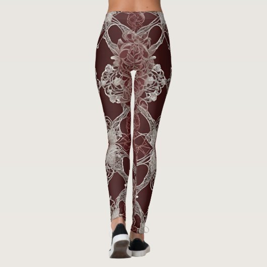 Chocolate Lace AI art Leggings (Achterkant)