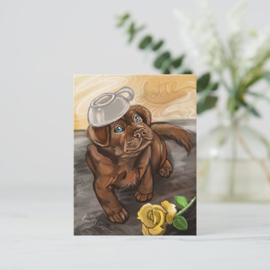 Chocolate Latte Lab Briefkaart (Staand voorkant)