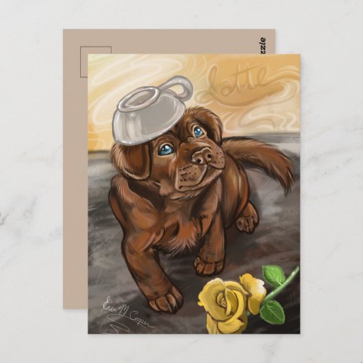 Chocolate Latte Lab Briefkaart (Voorkant / Achterkant)