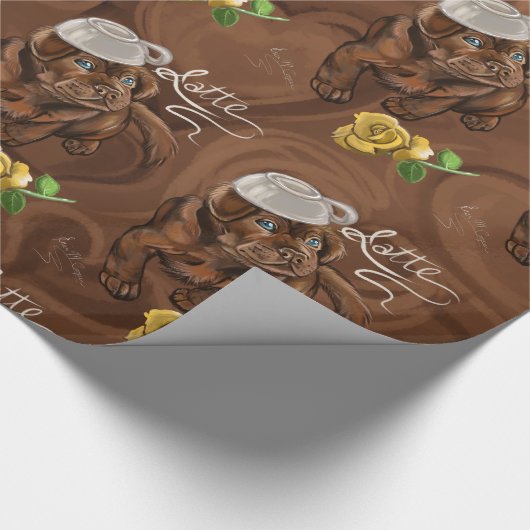 Chocolate Latte Lab Cadeaupapier (Hoek)