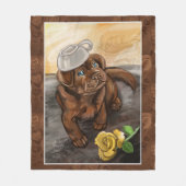 Chocolate Latte Lab Fleece Deken (Voorkant)