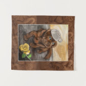 Chocolate Latte Lab Wandkleed (Voorkant (horizontaal))