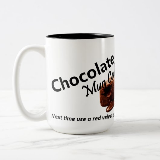 Chocolate Lava Mug Cake Tweekleurige Koffiemok (Links)
