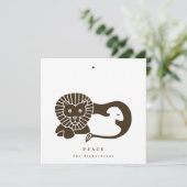 Chocolate Lion and Lamb Flat Holiday Kaart (Staand voorkant)