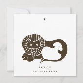 Chocolate Lion and Lamb Flat Holiday Kaart (Voorkant)