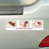 Chocolate Lover Aboard Bumpersticker (Op auto)