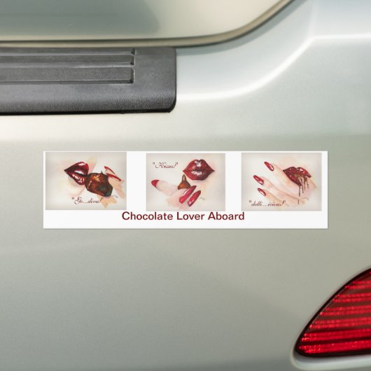 Chocolate Lover Aboard Bumpersticker (Op auto)
