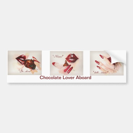 Chocolate Lover Aboard Bumpersticker (Voorkant)