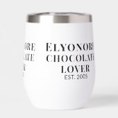 Chocolate Lover Black Script Personalized Name Est (Achterkant)