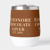 Chocolate Lover Cream Script Personalized Name Est (Voorkant)