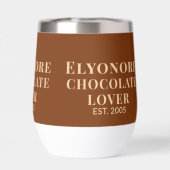 Chocolate Lover Cream Script Personalized Name Est (Achterkant)