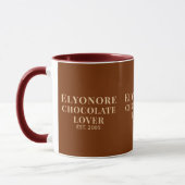 Chocolate Lover Cream Script Personalized Name Est Mok (Links)