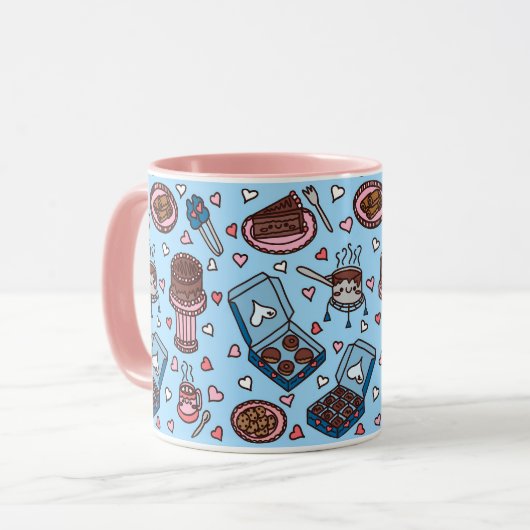 Chocolate lover cute mok (Voorkant links)