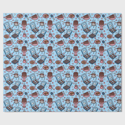 Chocolate lover cute wrapping paper cadeaupapier (Vlak)