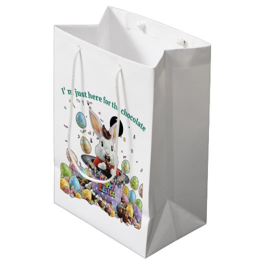 Chocolate Lover Easter Medium Cadeauzakje (Voorkant Gekanteld)