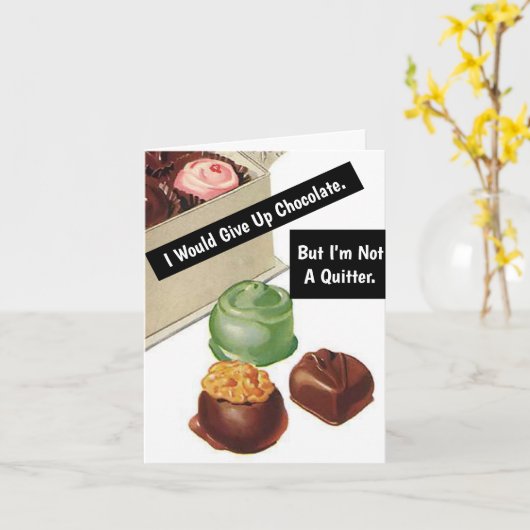 Chocolate Lover Funny  Birthday Kaart (Gele Bloem)